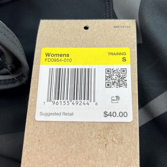 Nike Women's Pro Dri-Fit Cropped Training Tank Top - Black/Gray - New with tags - Picture 7 of 9